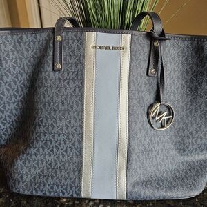 Michael Kors Navy and Light Blue Tote